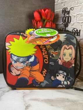 Naruto Kids Orange & Black Lunch Bag by